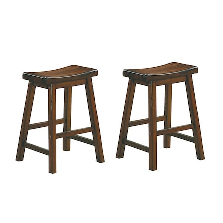 Homelegance Saddleback 24in Stool, Cherry 5302C-24