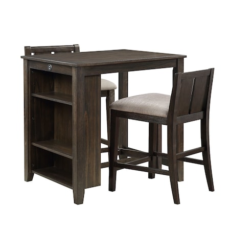 Homelegance Daye 3PC Counter Height Set, Dark Cherry 5773DC-32