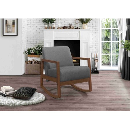 Homelegance Horae Rocker Accent Chair, Brown HM1168BR-1