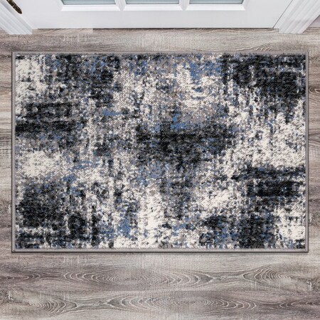 World Rug Gallery Adare Contemporary Abstract Area Rug 2'x3' Blue ...