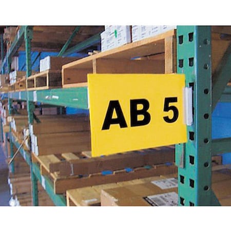 Aigner Index Warehouse Aisle Pallet Rack Sign Kit - 5-1/2x8-1/2 - White ...