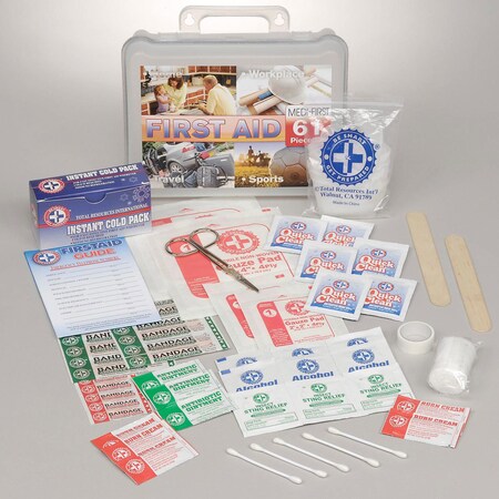 Multi-Purpose First Aid Kit, 61 Pieces