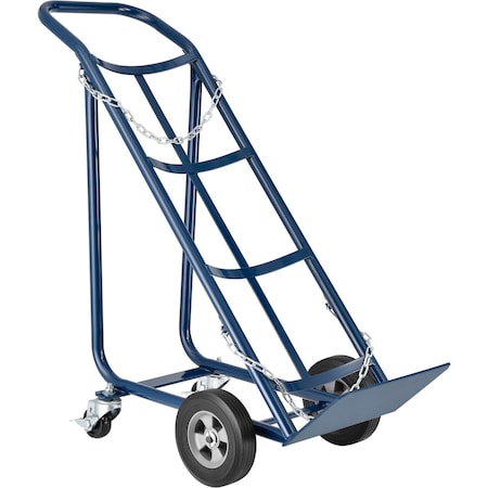 Global Industrial Tilt Back Cylinder Hand Truck with Curved Handle 