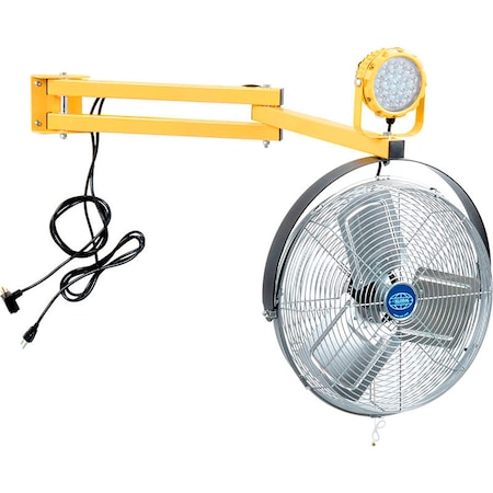 Global Industrial LED Dock Light w/ 60inL Arm & Fan, 40W, 4900 Lumens ...