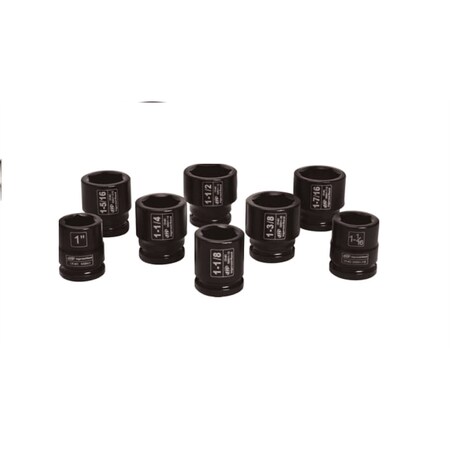 Ingersoll-Rand Socket Set 8 PC 3/4 IN Drive SAE Impact IRTSK6H8N | Zoro