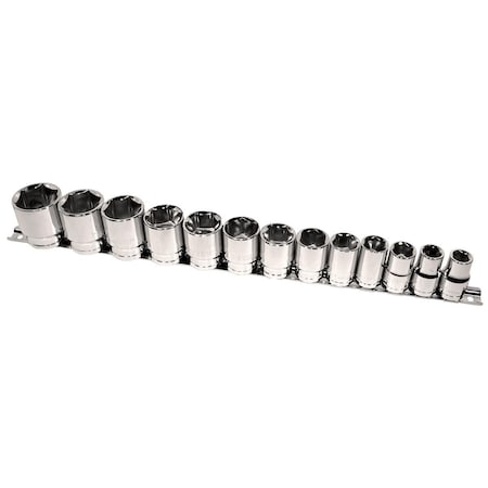 SAE Shallow Socket Set,13 pcs.