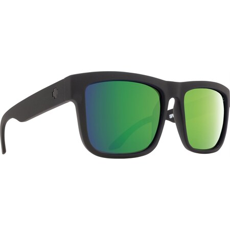 Spy Optic Discord Sunglasses - Matte Black Frame With Happy Grey Green Flash Lens, 100% UV Protection