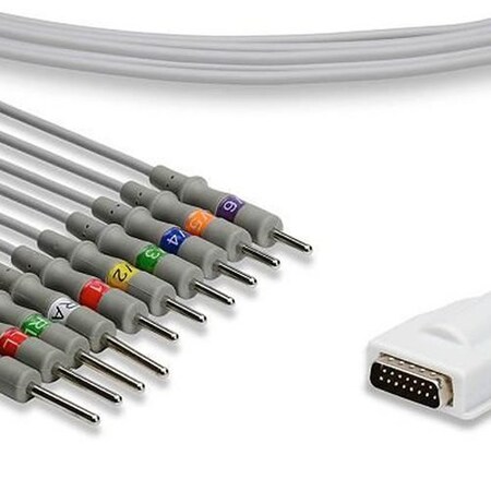 Alpta 10-Lead ECG Cable For Burdick Atria 3100, 6100, 3000 Machines - Model K1102D, AHA Compatible