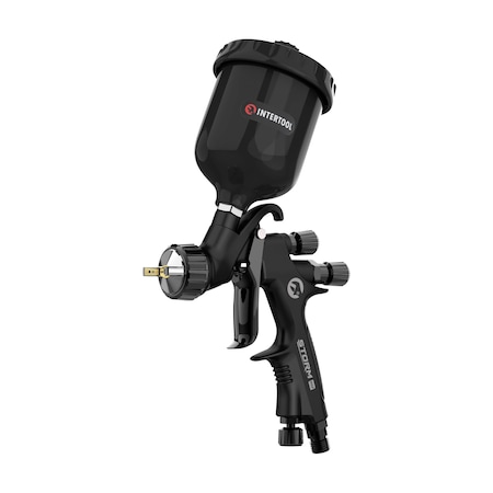 Intertool HVLP Black M-Diamond Air Spray Gun, Touch Up, 1.0 mm Air Cap ...