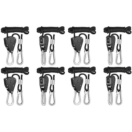 Ipower 4-Pair 1/8 Inch 8-Feet Long Heavy Duty Adjustable Rope Clip ...