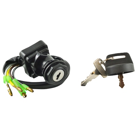 2-Position Ignition Key Switch for Kawasaki KLF 220 Bayou 1988-1995, KLF 110 Mojave 1988