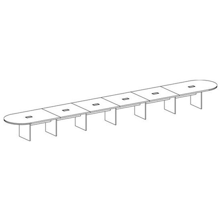 Officesource OS Laminate Conference Tables - Expandable Racetrack ...