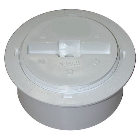 Jones Stephens 3in. PVC Heavy Duty Internal Pipe Cleanout with 2in. IPS ...