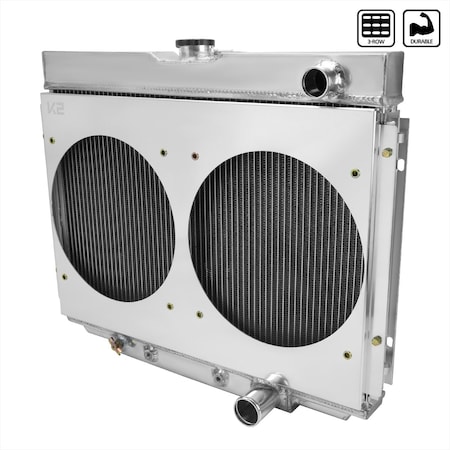 Spec-D Tuning RIGHT SIDE LOWER OUTLET 24 INCH WIDE 3 ROW RADIATOR RAD3F ...