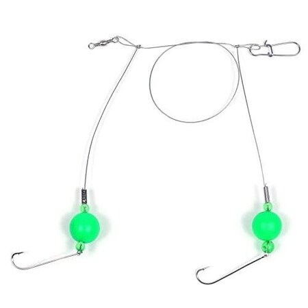 Sea Striker Bluefish Fireball Rig, 34 Green Floats 60Lb Nylon Coated ...