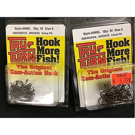 Hameçons Tru Turn Aberdeen Bronze Taille 8 - Lot De 47 Pièces - Pour Panfish Et Pêche Légère