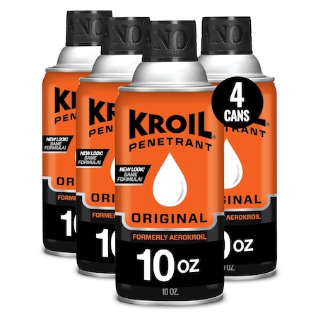 Kroil Penetrating Lubricant, 10 oz, Aerosol Spray Can, 4 PK AZKS102C4 ...