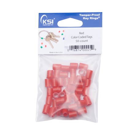 Key Systems TPR Color Coding- Red, 50/pk 290100R-50 | Zoro