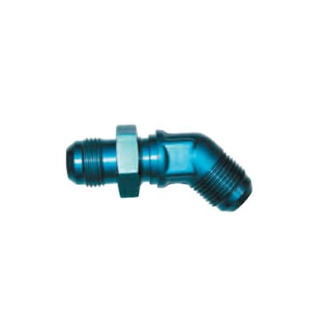 ADAPTER FITTING 45 Degree 4AN Bulkhead Flare Anodized Black Aluminum Single