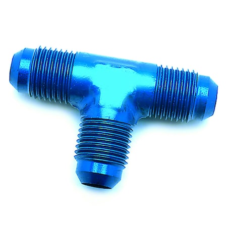 ADAPTER FITTING 180 Degree 6AN Flare Tee Anodized Black Aluminum Single