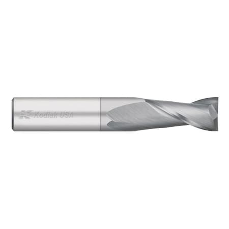 Kodiak Solid Carbide End Mill - USA Made 2 Flute Coated 5/16" Diameter Milling Tool
