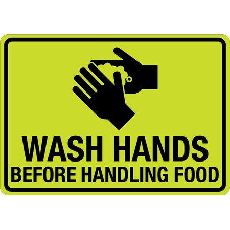 Lyle Do Not Be Nasty Wash Your Hands, 14 in x 10 in, HiVis Reflective ...