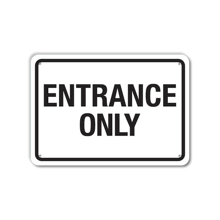 Lyle COVID Plastic Sign, Entrance Only, 14x10 LCUV-0038-NP_14x10 | Zoro
