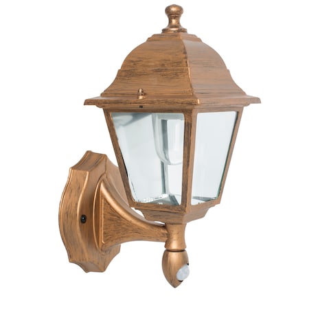 Maxsa Innovations 48219 45 34 Battery Powered Motion Activated Wall Sconce In Golden Copper Zoro Com