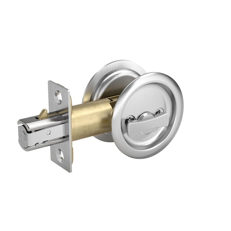 Richelieu 2 716inch 62 mm Round Pocket Door Privacy Pull, Brushed Chrome 17RBC42