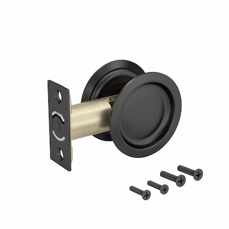 Richelieu 2 716inch 62 mm Round Pocket Door Passage Pull, OilRubbed Bronze 17RORB10