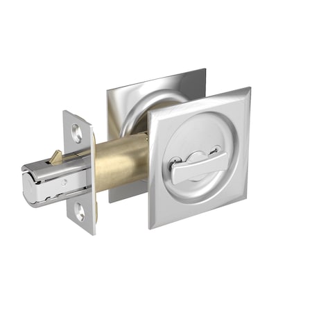 Richelieu 2 716inch 62 mm Square Pocket Door Privacy Pull, Brushed Chrome 17SBC42