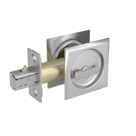 Richelieu 2 716inch 62 mm Square Pocket Door Privacy Pull, Brushed Nickel 17SNB42