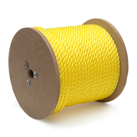 Kingcord 3/8 in. x 600 ft. Yellow 3-Strand Twisted Polypropylene Rope 300531