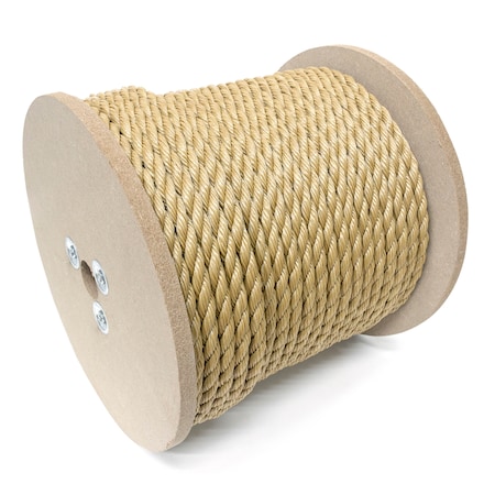 Kingcord 1/2 in. x 300 ft. Brown/Unmanila 3-Strand Twisted Polypropylene Rope 309811