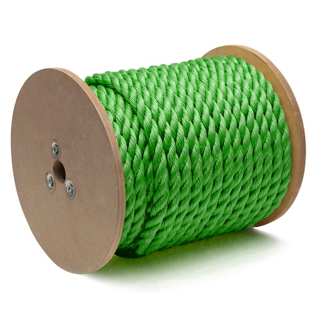 Kingcord 3/4 in. x 150 ft. Green 3-Strand Twisted Polypropylene Rope 310691