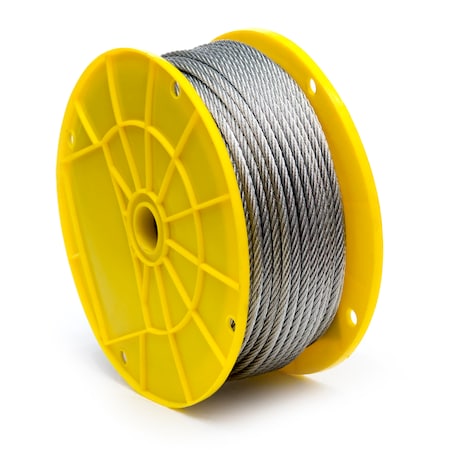Kingchain 1/4 in. x 250 ft. Galvanized Aircraft Cable - 7x19 Construction 504902
