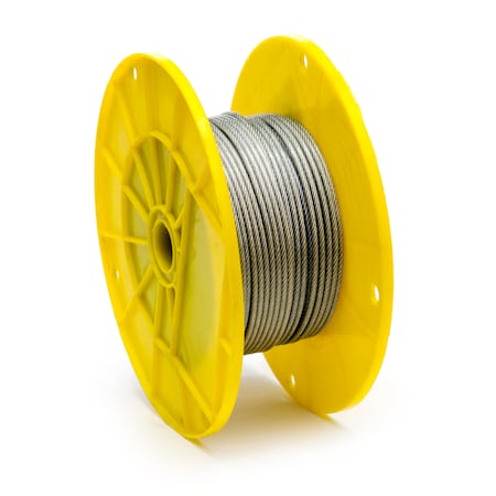 Kingchain 3/32 in. x 1/8 in. x 250 ft. PVC Aircraft Cable 7x7 Construction 505122