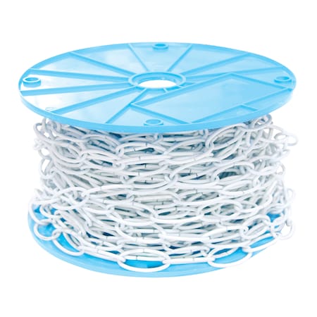 Kingchain 50 ft. White Open Oval Decorative Chain 536791