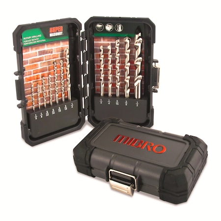 Mibro 12-Piece Super Masonry Slow-Spiral Rotary Drill Bit Set 895080