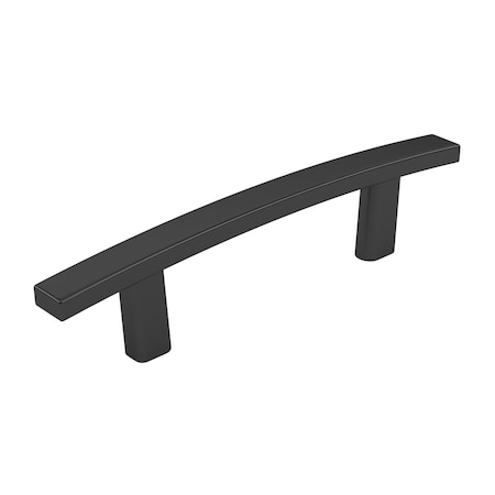 Richelieu Padova Collection 3-inch (76 mm) Matte Black Transitional Rectangular Cabinet Bar Pull BP65076900