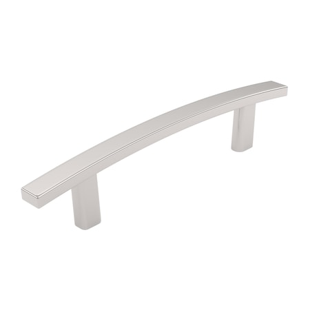 Richelieu Padova Collection 3 3/4-inch (96 mm) Polished Nickel Transitional Rectangular Cabinet Bar Pull BP65096180