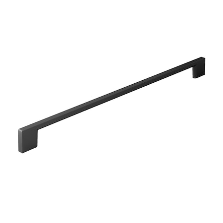 Richelieu 12 5/8 in (320 mm) Center-to-Center Matte Black Contemporary Cabinet Pull BP8160320900
