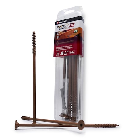 Pwr Drive 3/8-inch x 8 1/2-inch STR Torx Star Drive Deck Framing Screws, 10PK FTC17BR38812MR