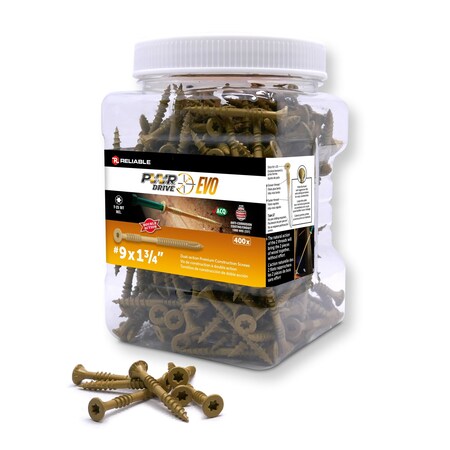 #9 x 1 3/4 in., 400 PK