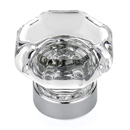 Richelieu 1 5/16 in (33 mm) Clear, Chrome Eclectic Cabinet Knob 1007414011
