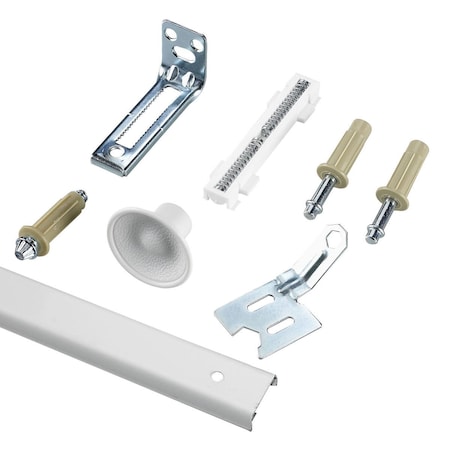 Richelieu 36inch 914 mm Track, BiFold Door Hardware Kit, White 14014WBC
