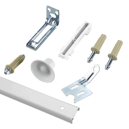 Richelieu 48inch 1210 mm Track, BiFold Door Hardware Kit, White 14015WBC
