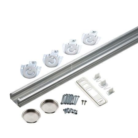 Richelieu 48 in 1210 mm Bypass Door Hardware Kit, Zinc and Brass 14648BC