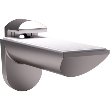 Richelieu 2-Pack Kaiman Collection Glass Shelf Support Bracket for Glass or Wood Shelf, Satin Nickel 161022185