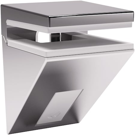 Richelieu Kalabrone Collection Mini Floating Glass Shelf Support Bracket for 5 mm to 10 mm Glass, Chrome 162280140